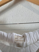 White Linen Wide Leg Pants (XL)