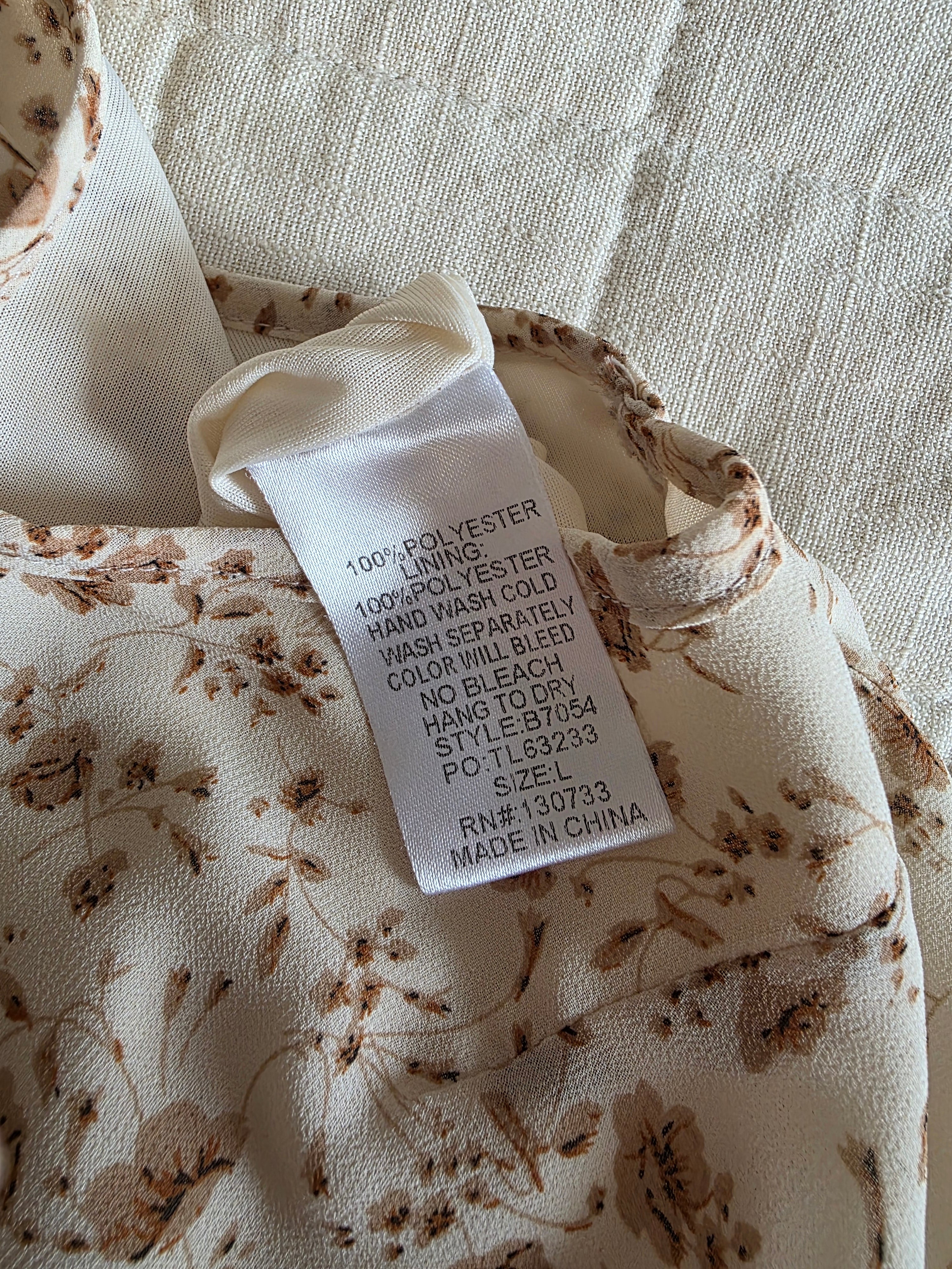 Floral Wide Leg Jumpsuit (L)