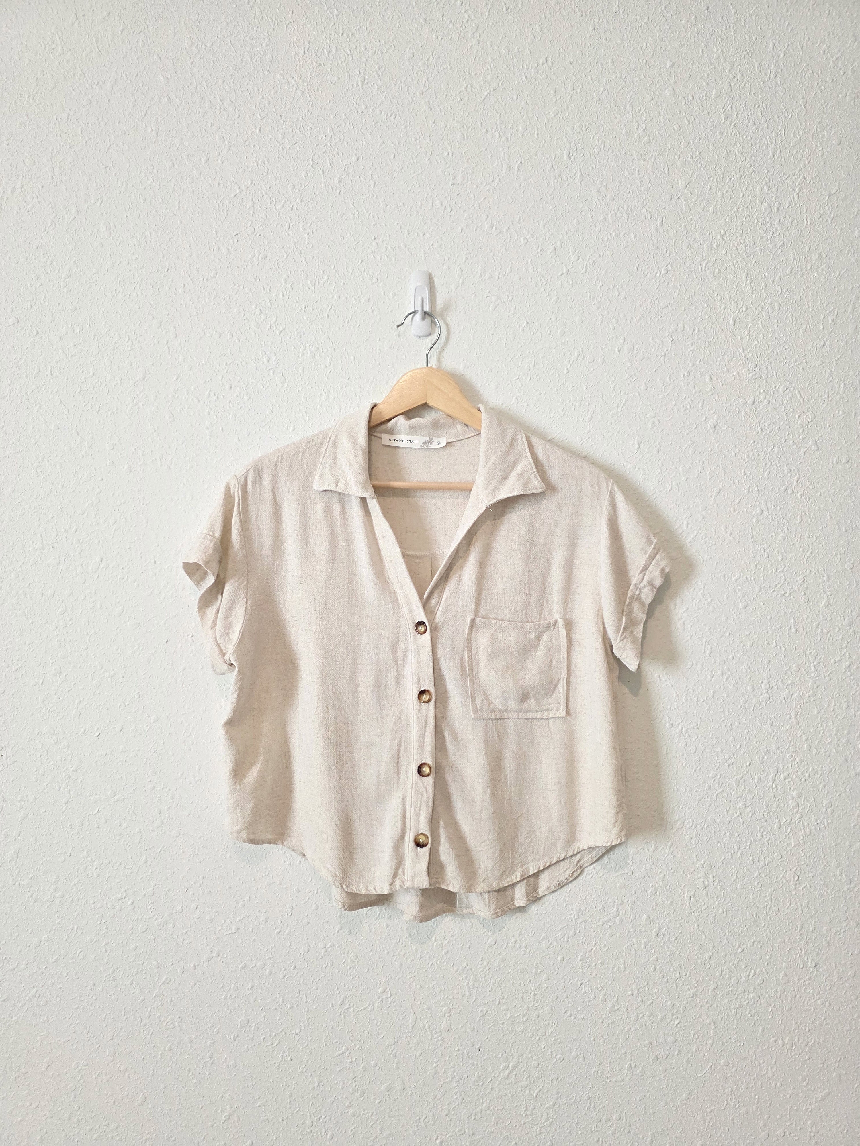 Altar'd State Linen Blend Top (M)