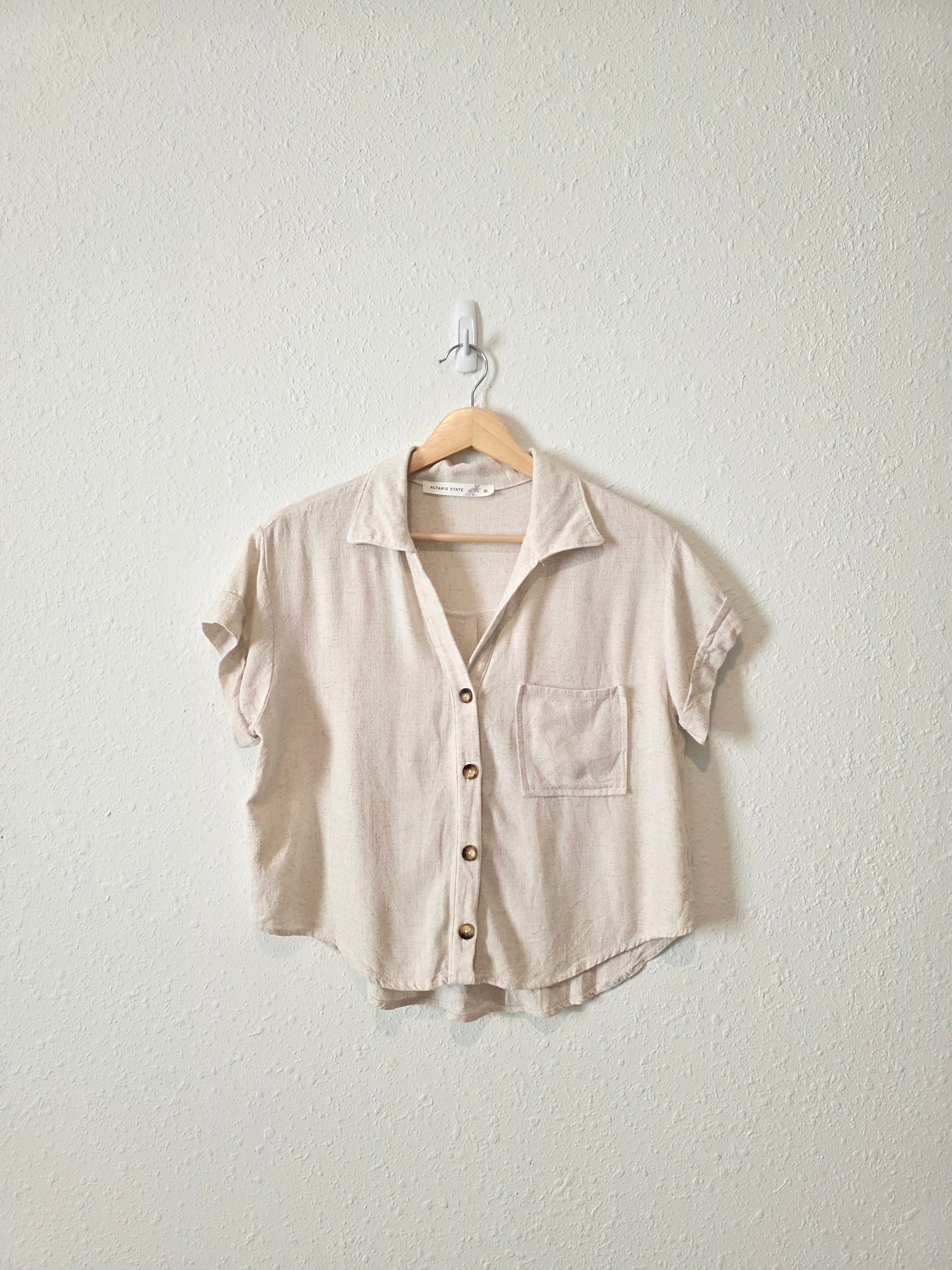 Altar'd State Linen Blend Top (M)