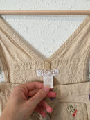 Vintage Floral Linen Shortalls (22W)