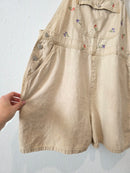 Vintage Floral Linen Shortalls (22W)