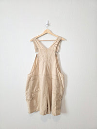 Vintage Floral Linen Shortalls (22W)