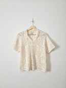 Vintage Crochet Button Up (L)