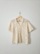 Vintage Crochet Button Up (L)