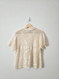 Vintage Crochet Button Up (L)
