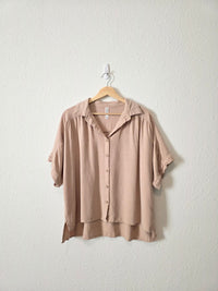 Zenana Linen Blend Button Up (L/XL)