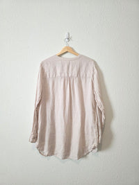 100% Linen Button Up Tunic (L)