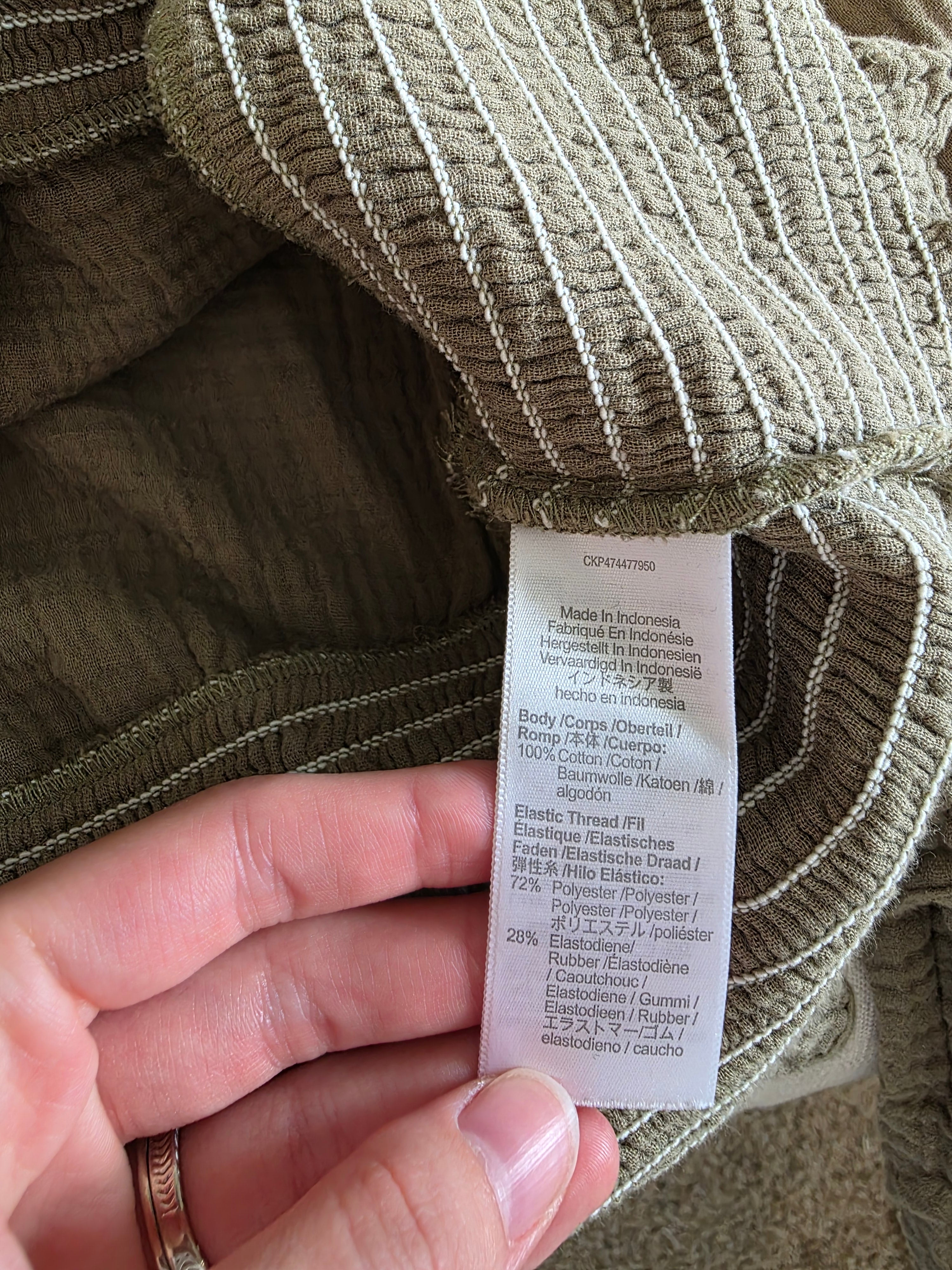 Madewell Olive Gauze Top (L)