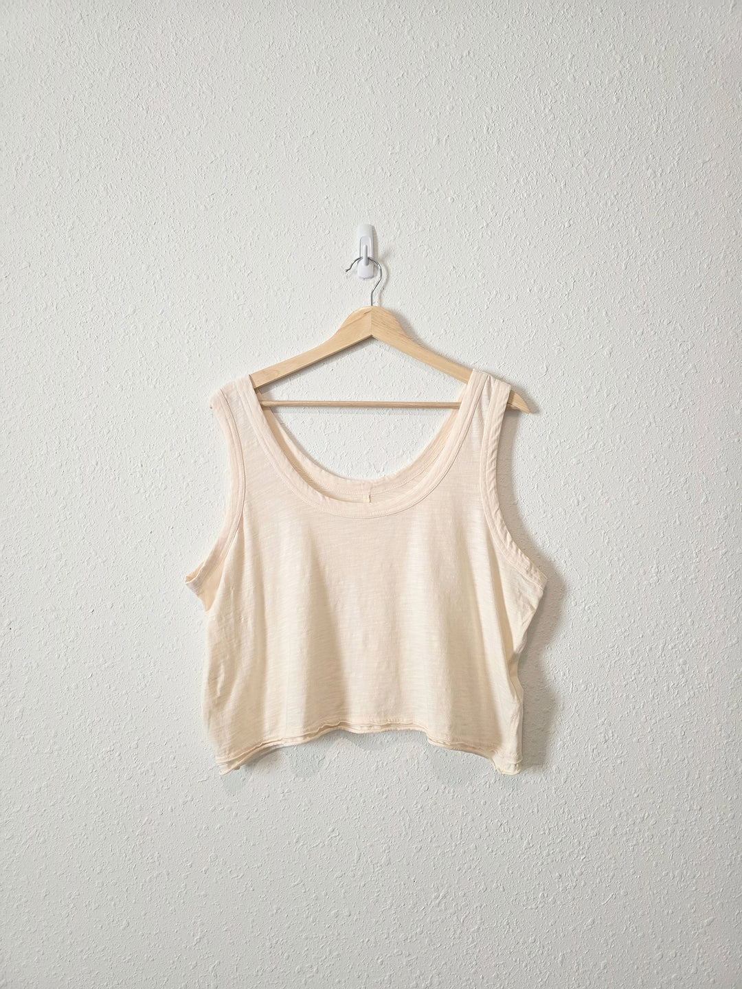 Anthropologie Cream Crop Tank (L)