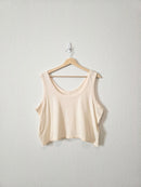 Anthropologie Cream Crop Tank (L)