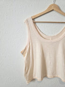Anthropologie Cream Crop Tank (L)