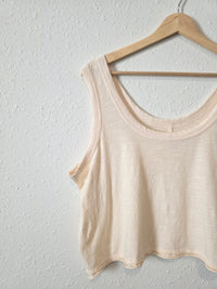 Anthropologie Cream Crop Tank (L)