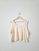 Anthropologie Cream Crop Tank (L)