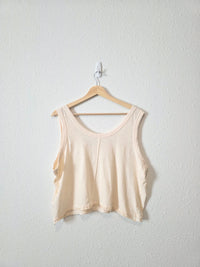 Anthropologie Cream Crop Tank (L)