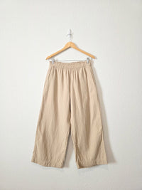 Cotton Gauze Wide Leg Pants (M)