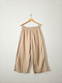 Cotton Gauze Wide Leg Pants (M)