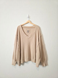 Waffle Knit Oversized Top (L)