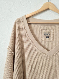 Waffle Knit Oversized Top (L)