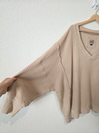 Waffle Knit Oversized Top (L)