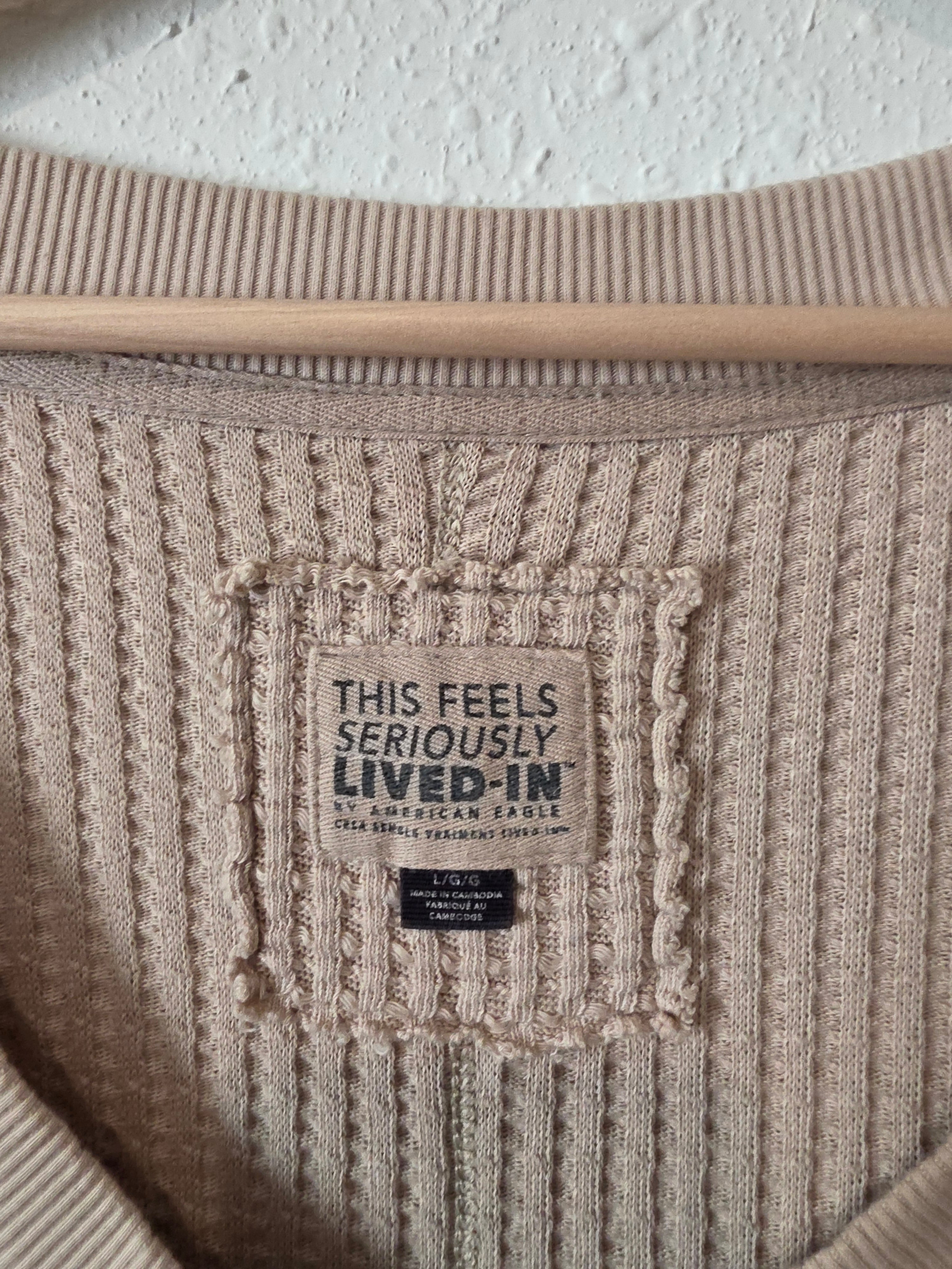 Waffle Knit Oversized Top (L)