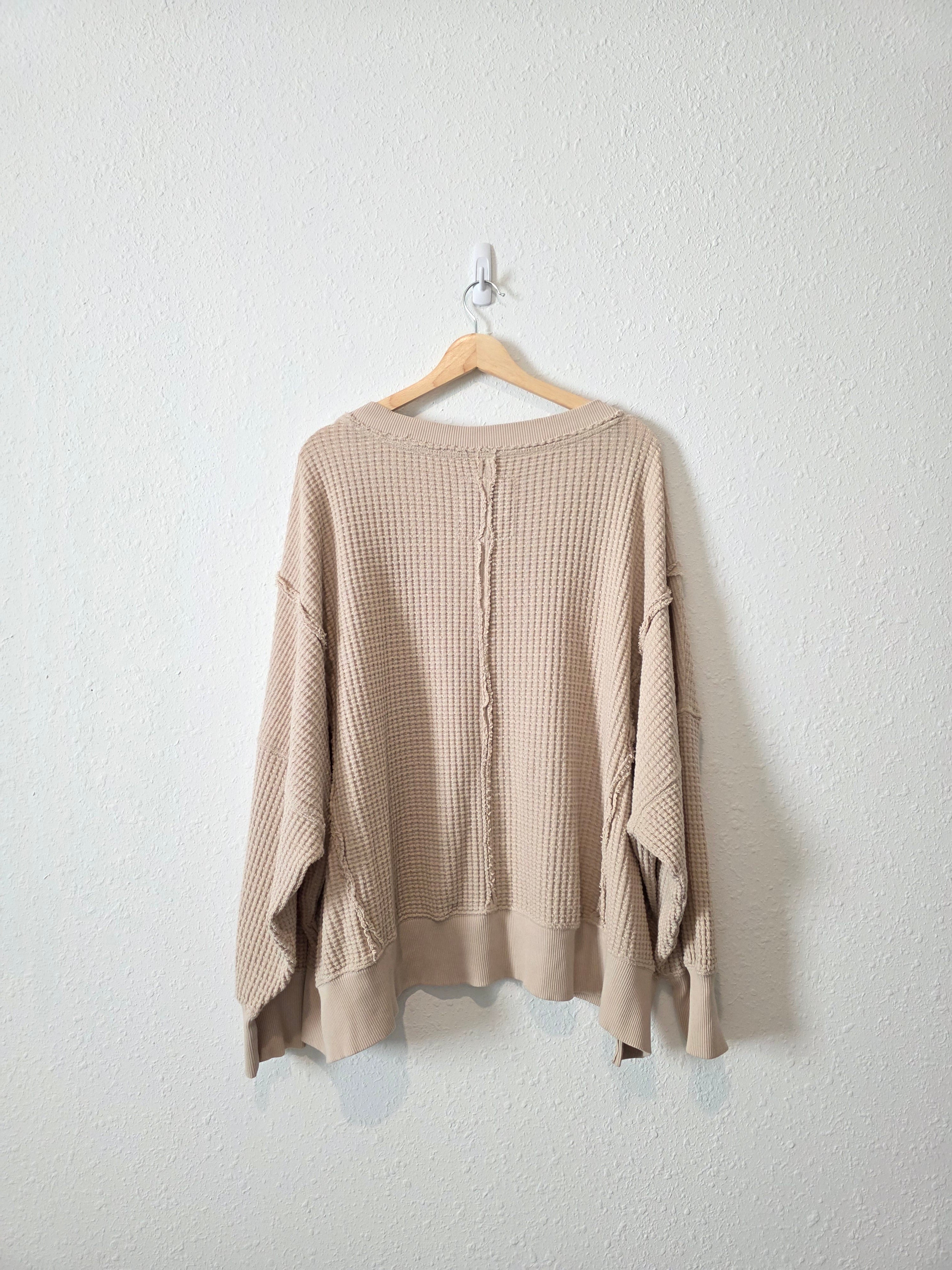 Waffle Knit Oversized Top (L)