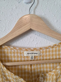 Yellow Plaid Ruffle Blouse (S)