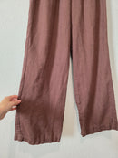 Dissh Chocolate Linen Trousers (4)