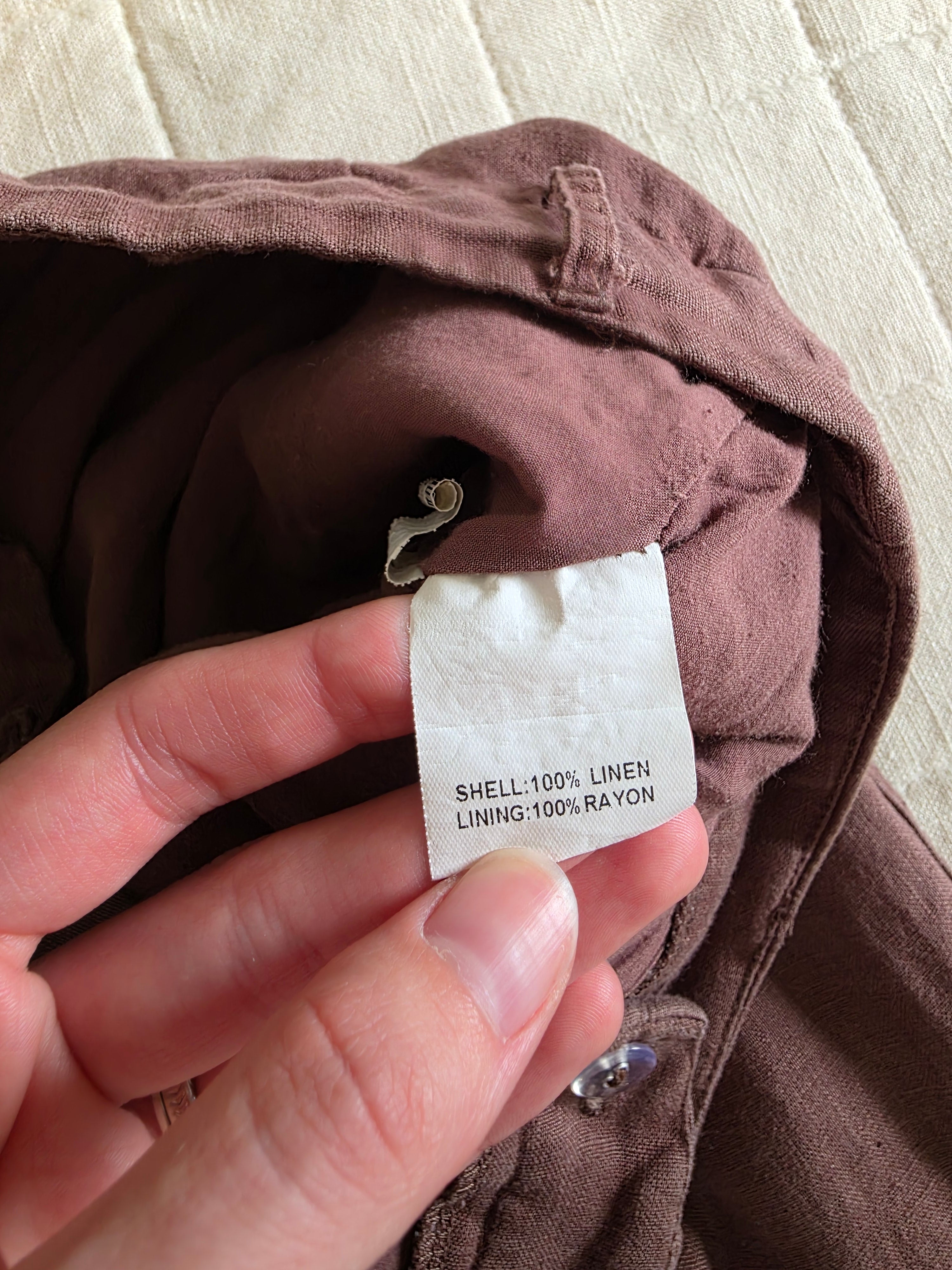 Dissh Chocolate Linen Trousers (4)