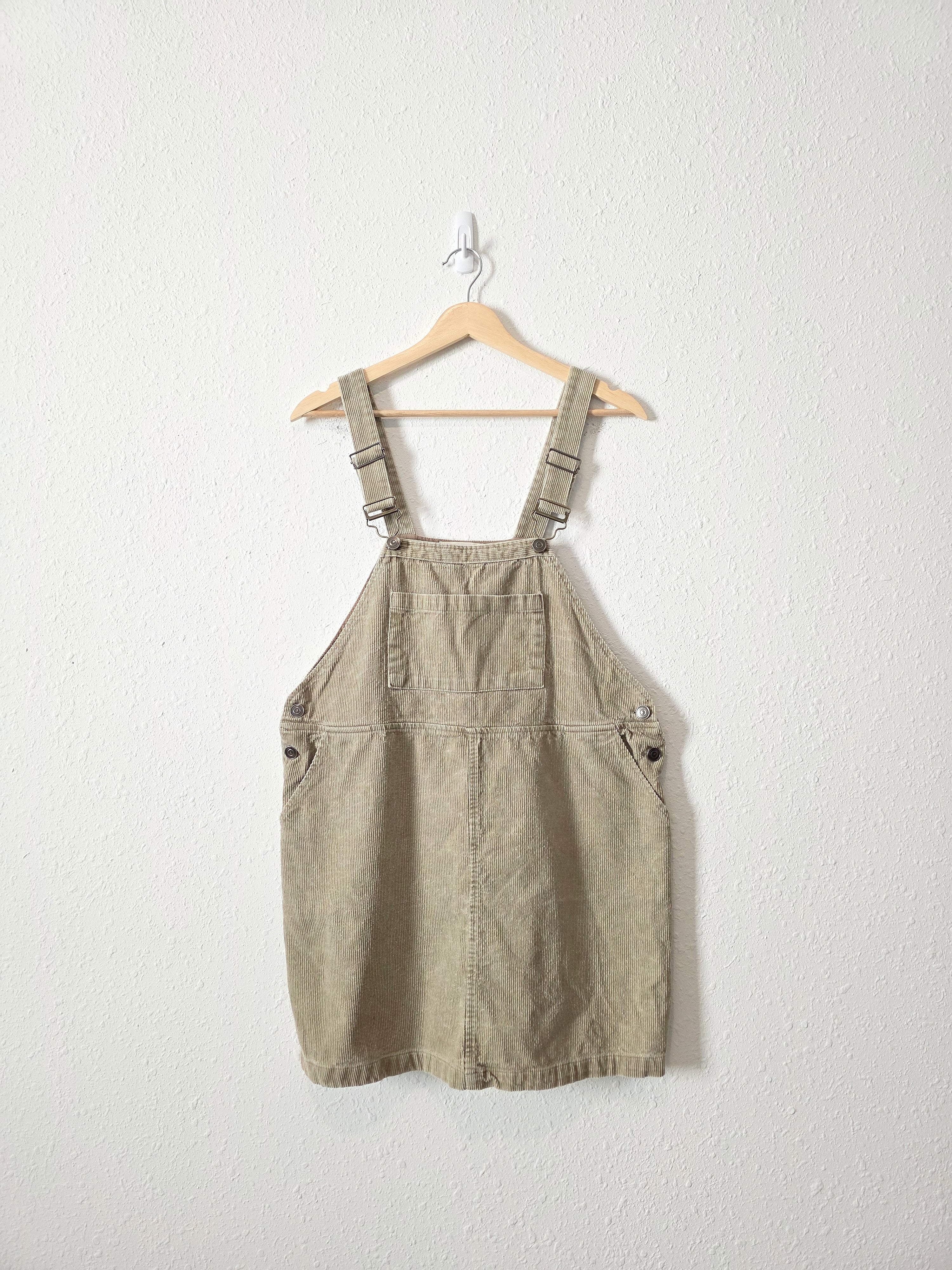 Listicle Corduroy Overall Dress (L)