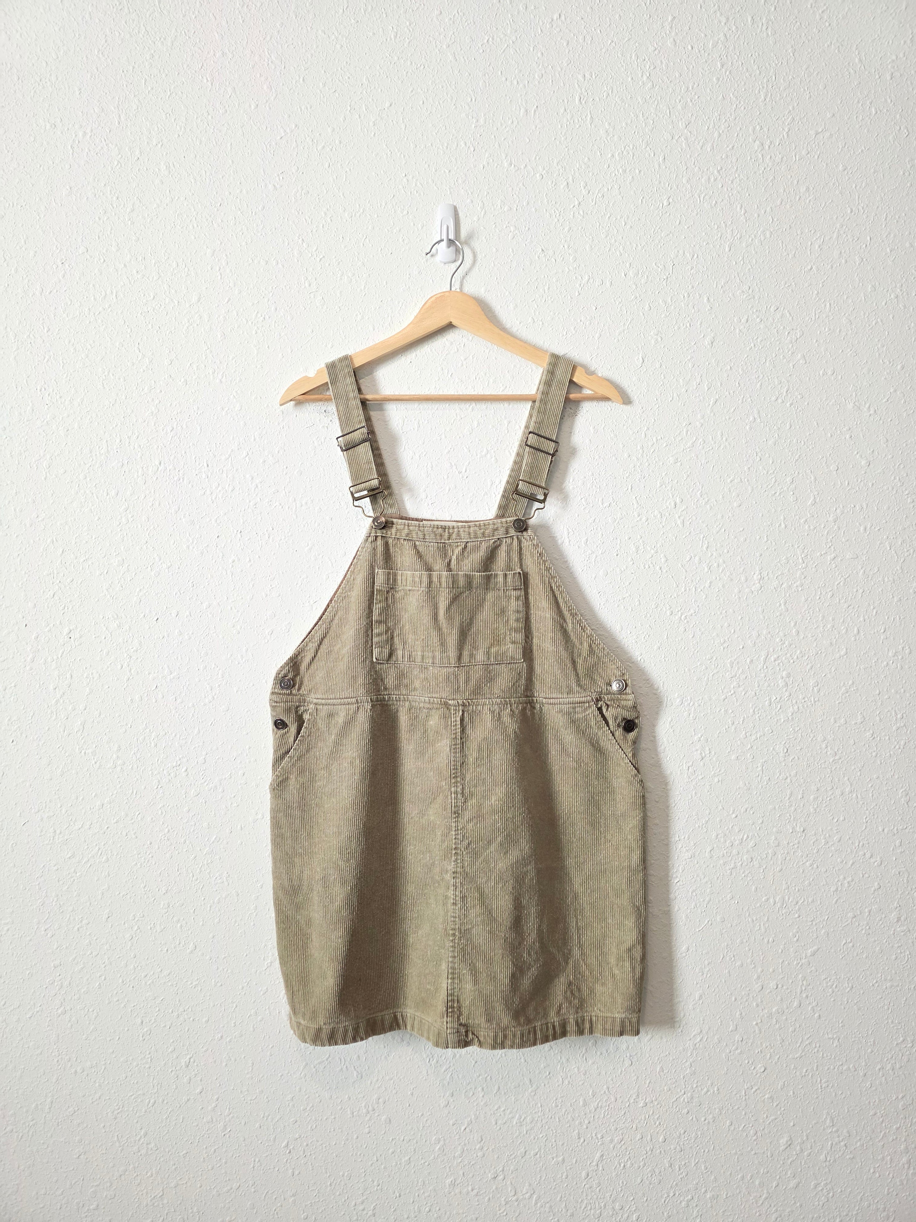 Listicle Corduroy Overall Dress (L)