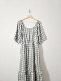 Upwest Gingham Maxi Dress (M)