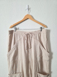 Free People Cotton Linen Pants (L)
