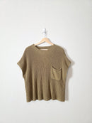 Free People Olive Knit Top (L)
