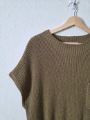 Free People Olive Knit Top (L)