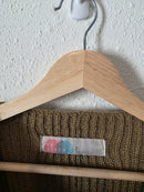 Free People Olive Knit Top (L)