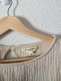 Neutral Cotton Linen Tank (S)