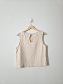 Neutral Cotton Linen Tank (S)