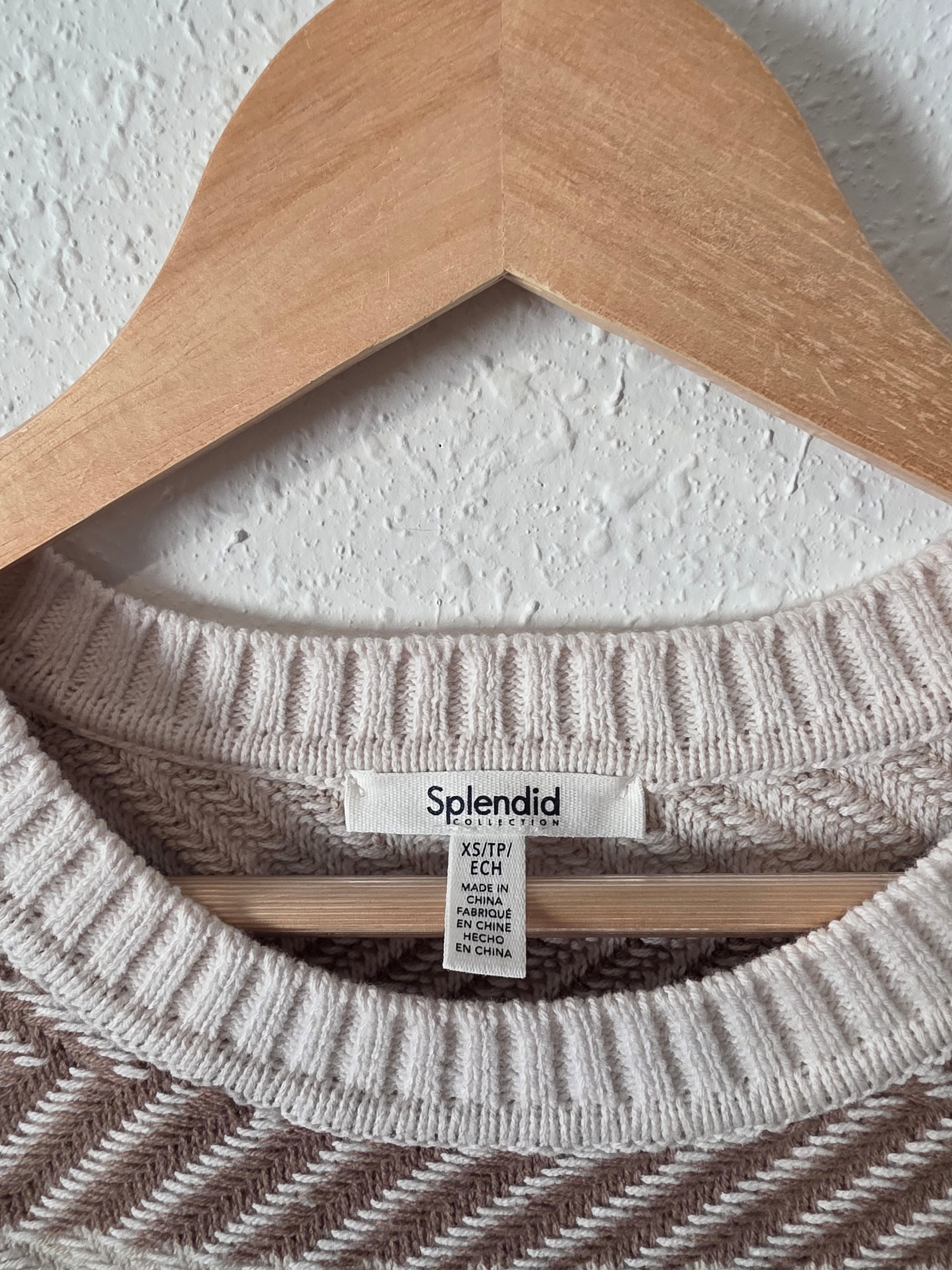 Splendid Neutral Knit Vest (XS)