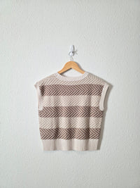 Splendid Neutral Knit Vest (XS)