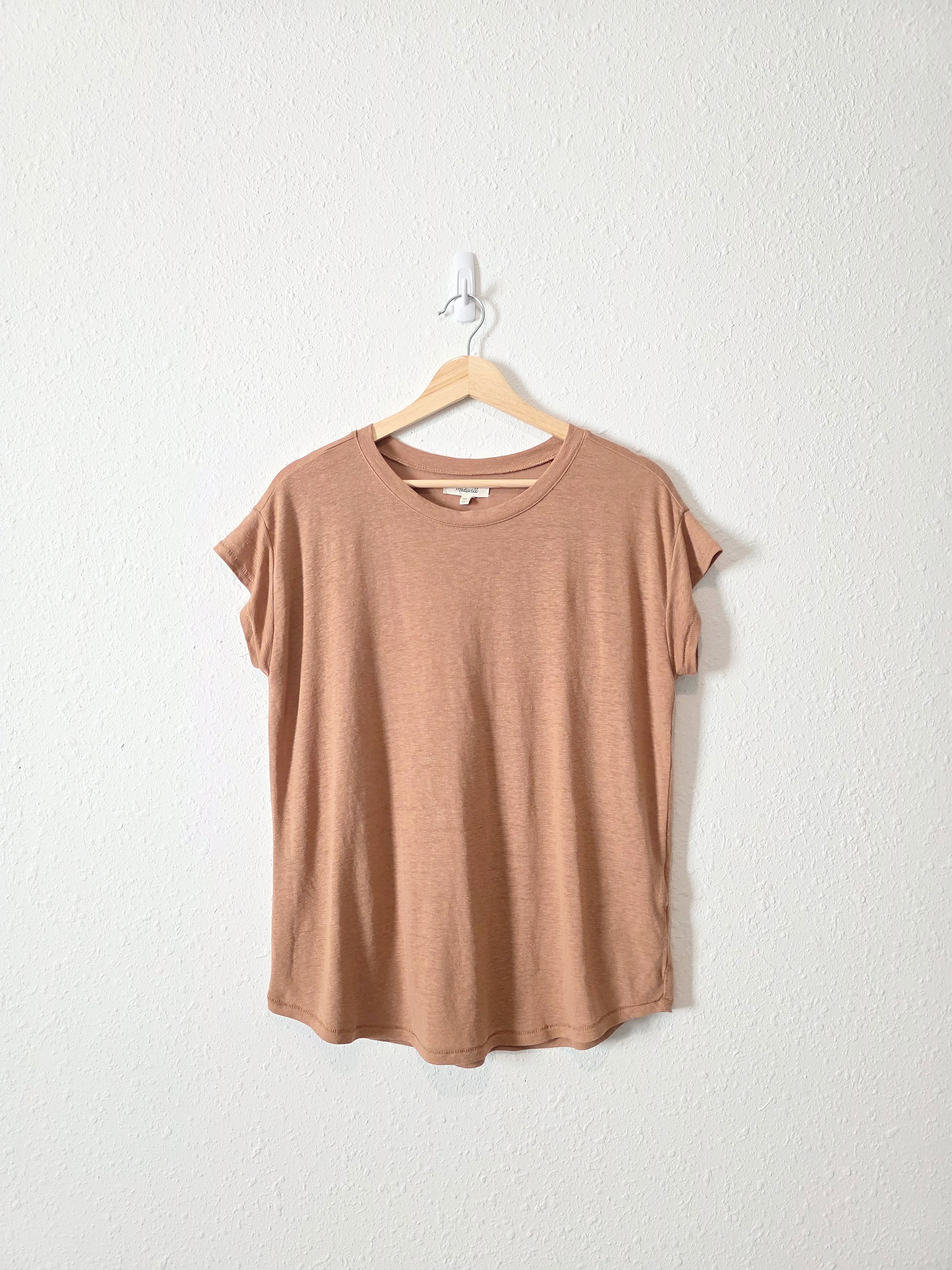 Madewell Earthy Linen Blend Tee (XS)