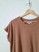 Madewell Earthy Linen Blend Tee (XS)