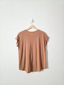 Madewell Earthy Linen Blend Tee (XS)