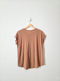 Madewell Earthy Linen Blend Tee (XS)