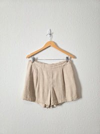 Loft Linen Blend Relaxed Shorts (S)