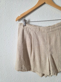 Loft Linen Blend Relaxed Shorts (S)