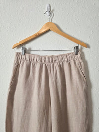 Linen Wide Leg Pants (L)