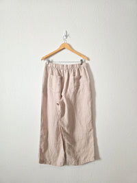 Linen Wide Leg Pants (L)