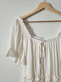 NEW Square Neck Peasant Blouse (S)