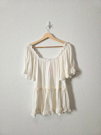 NEW Square Neck Peasant Blouse (S)